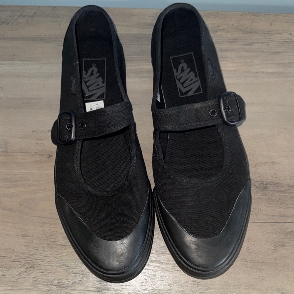 Vans Black Canvas Mary Jane Flats